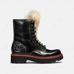 Coach Moto Boot with Shearling